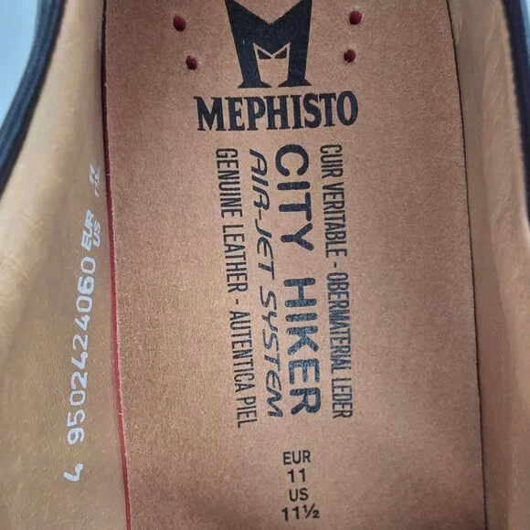 NEW Mephisto Hasko City Hiker Black Casual Shoes Mens 11.5 Comfort Sneakers - Picture 4 of 14